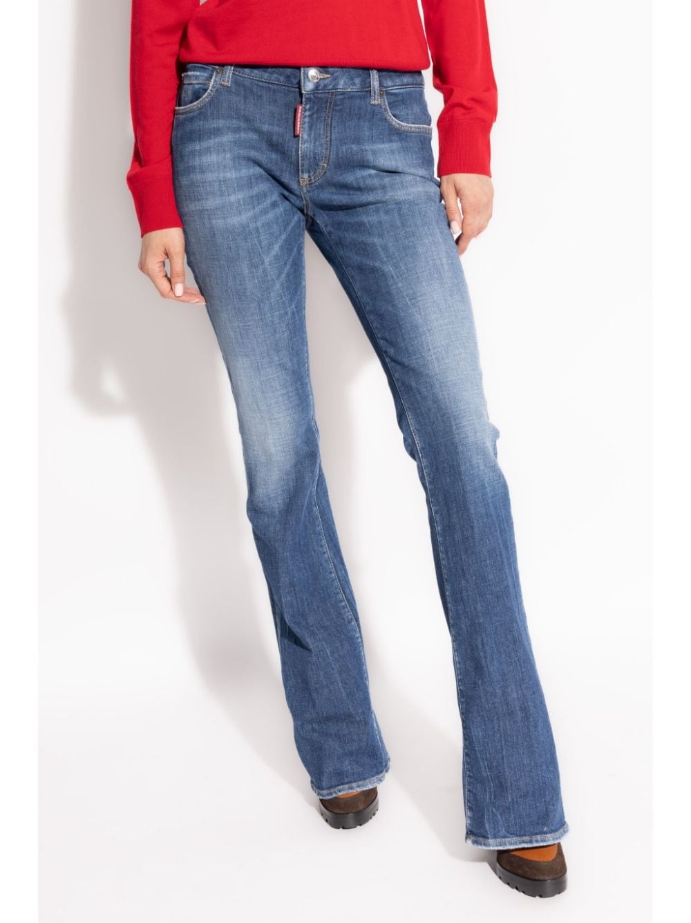 mid-rise flared jeans - 3