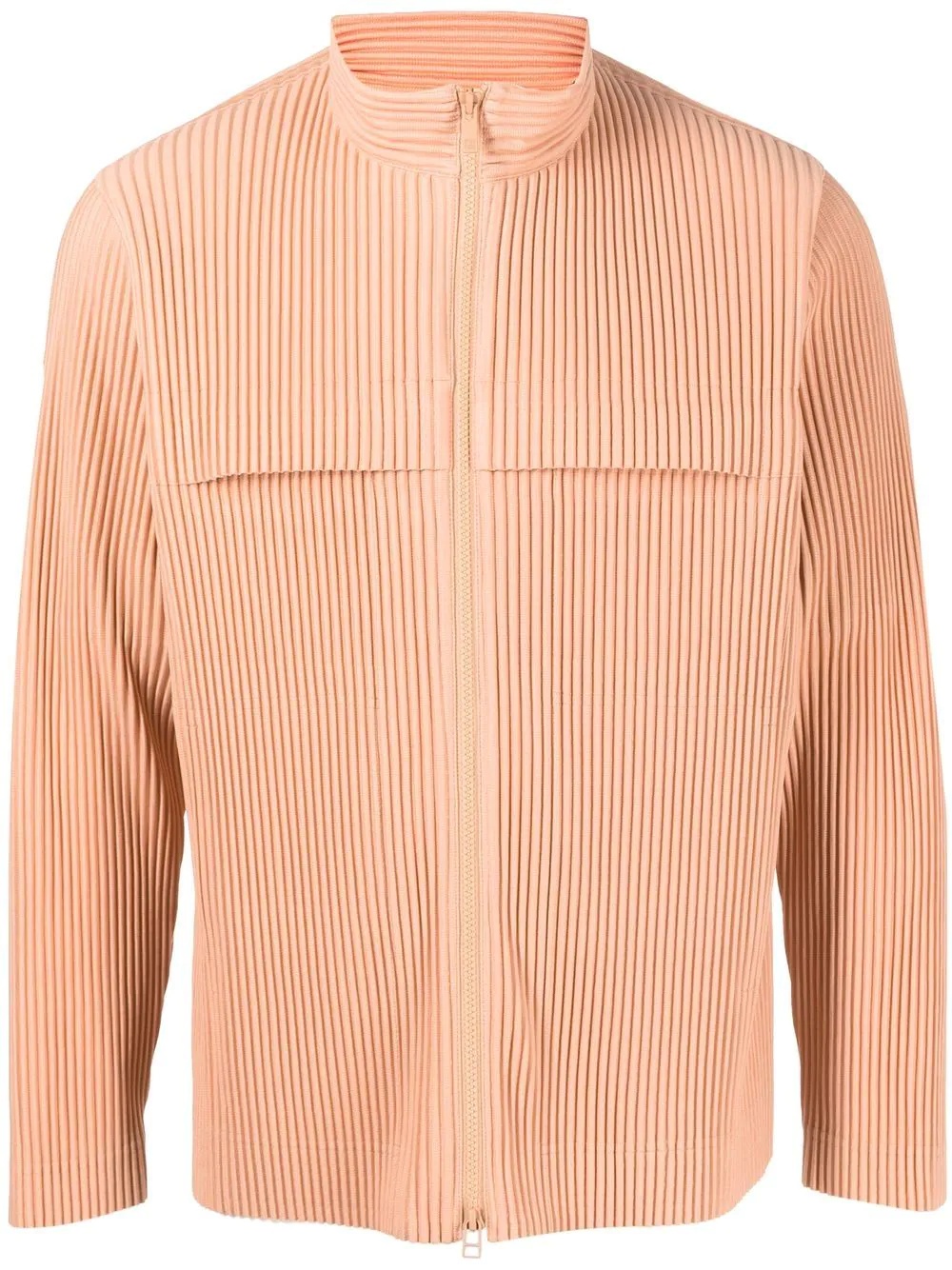 pleated zip-up jacket - 1