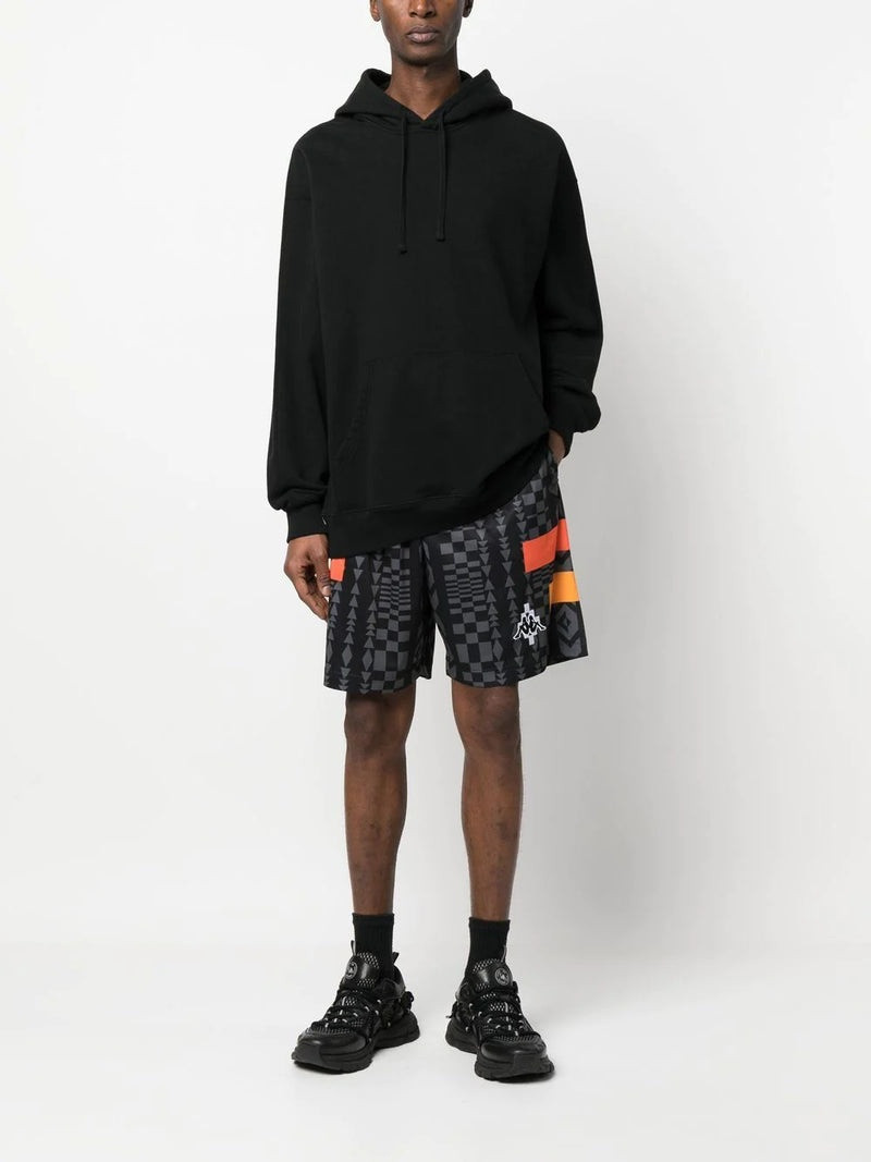 Marcelo Burlon County Of Milan MARCELO BURLON COUNTY OF MILAN Aop Folk Kappa Soccer Shorts Black Dark Grey outlook