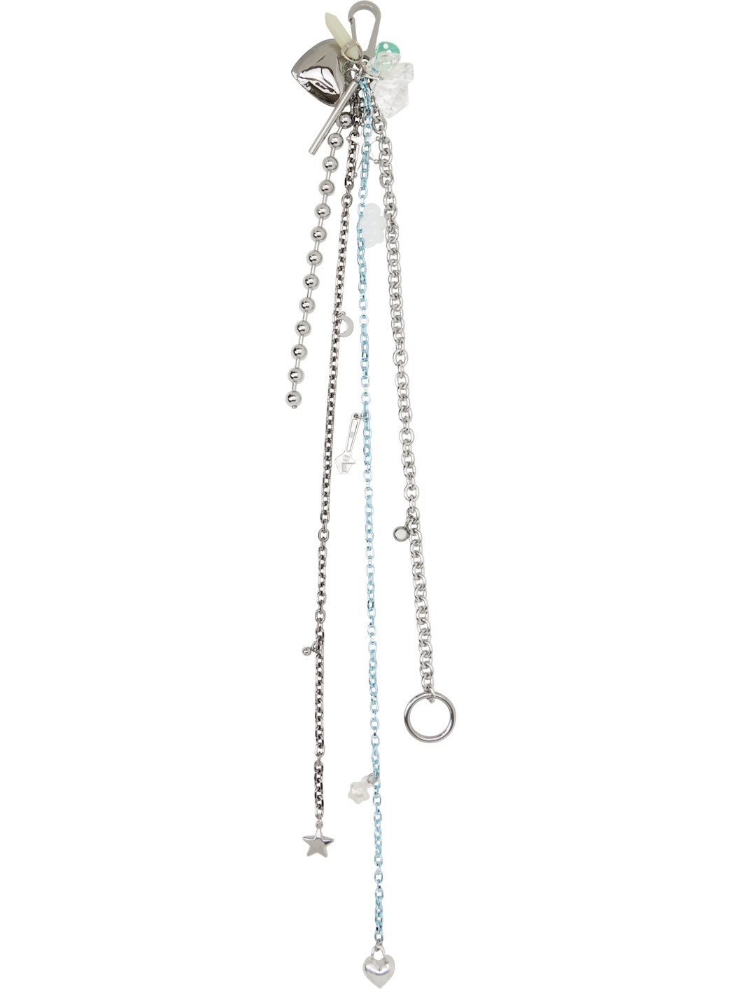 Silver & Blue Cyber Keychain - 2