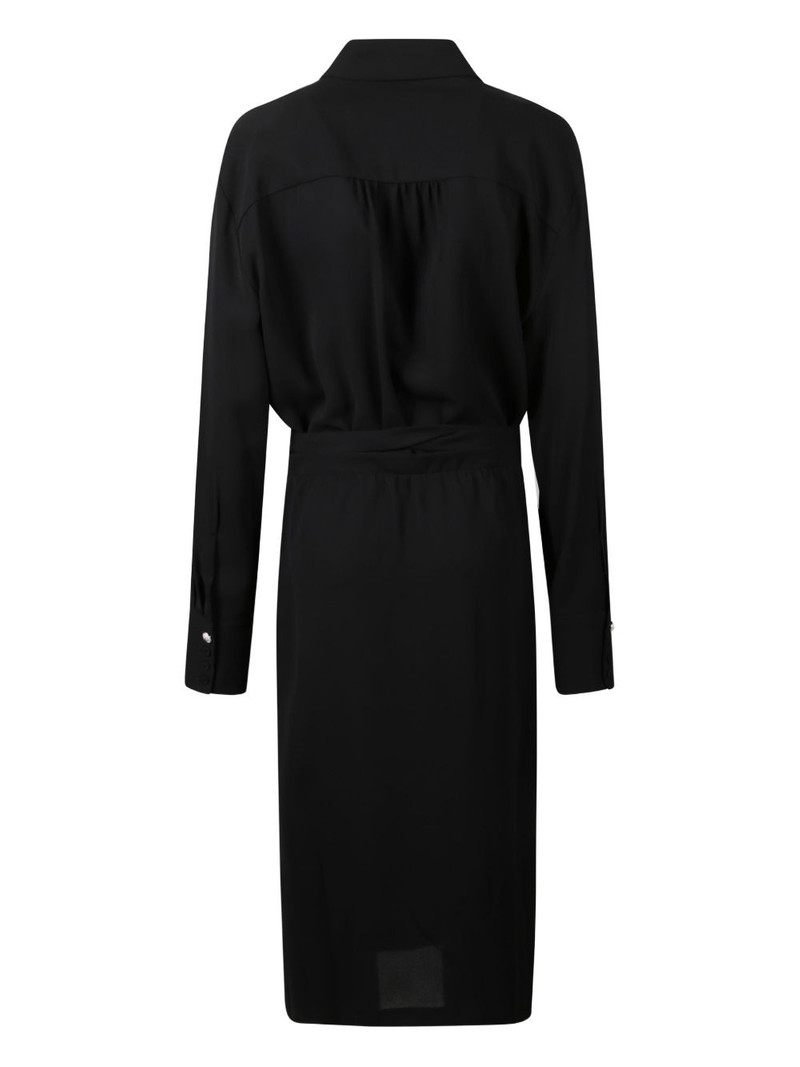 PINKO tie-waist shirt midi dress outlook