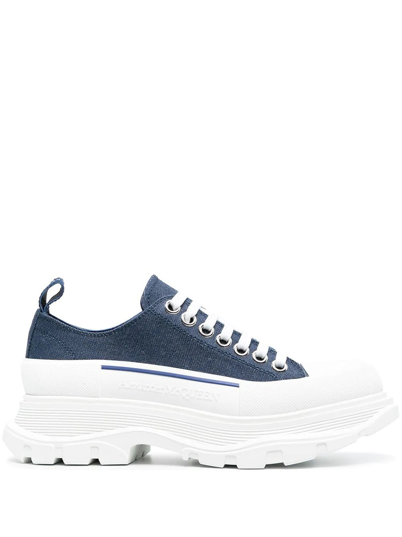 lace-up platform sneakers - 1