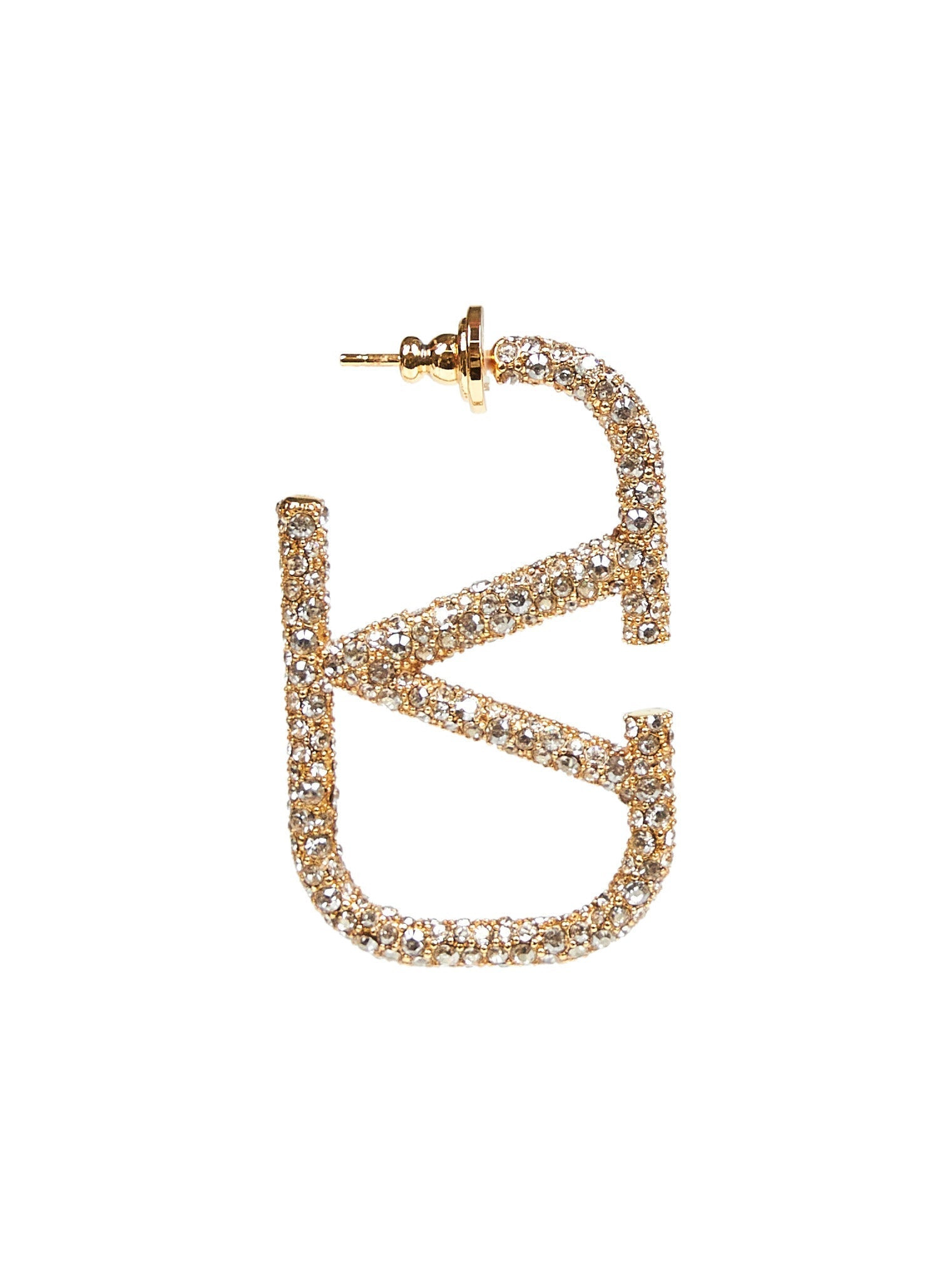 Valentino Garavani Women Metal And Crystal Vlogo Signature Earrings - 2