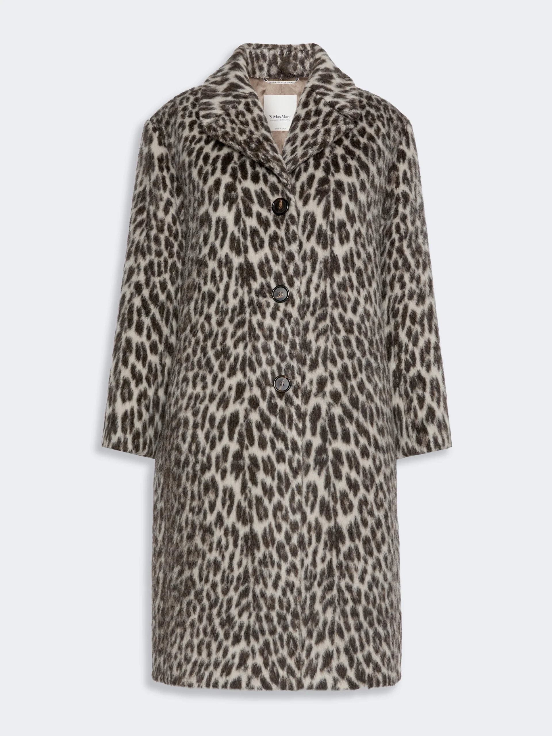 ATTILIA Soft-textured jacquard coat - ECRU - 1