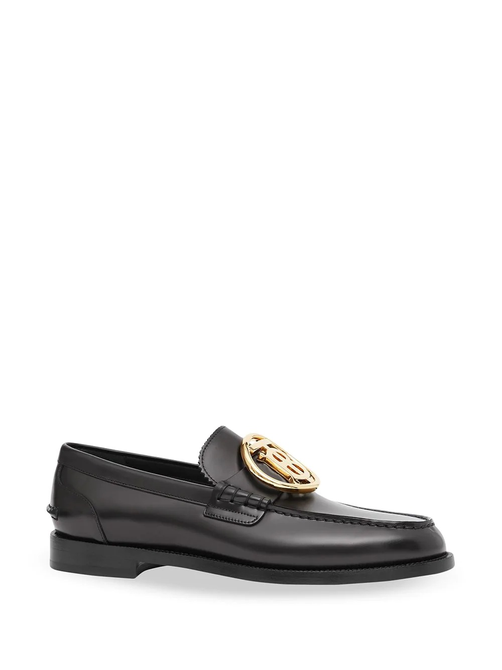 monogram leather loafers - 2