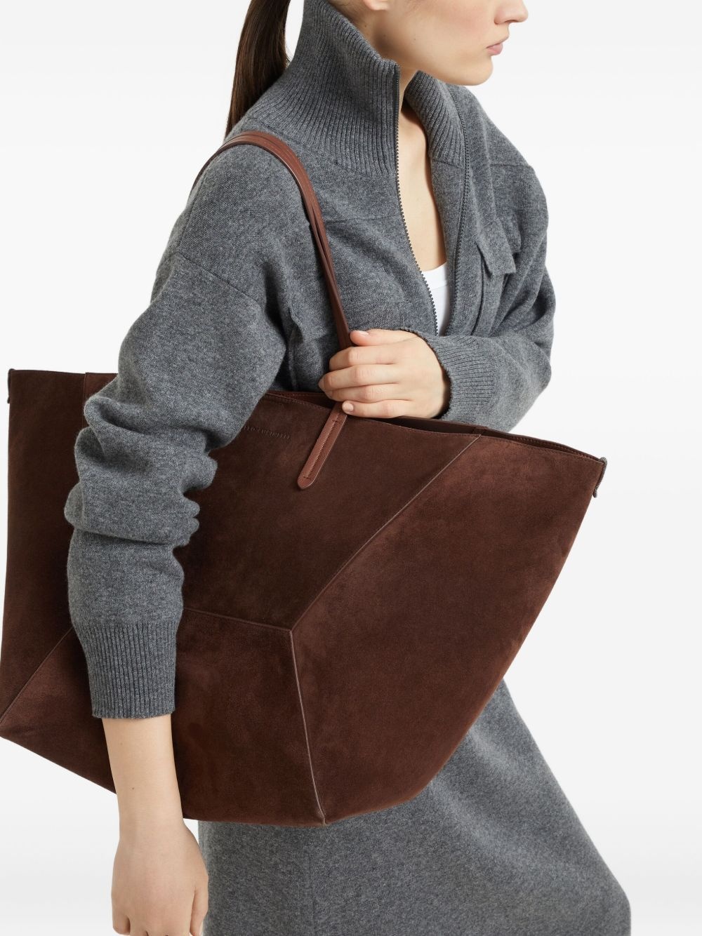 Duo suede tote bag - 2
