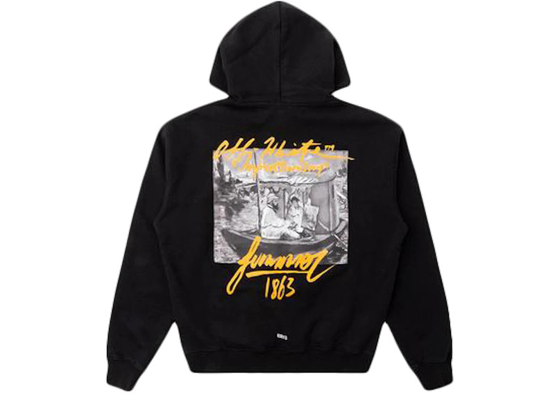 Off-White OFF-WHITE Summer Graphic Print Hoodie Black/Multicolor outlook