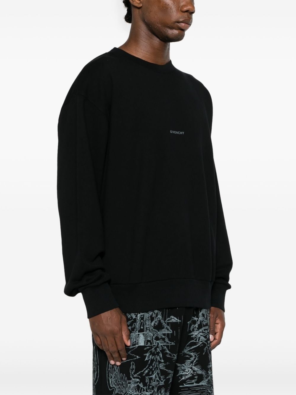 sketch-print cotton sweatshirt - 4