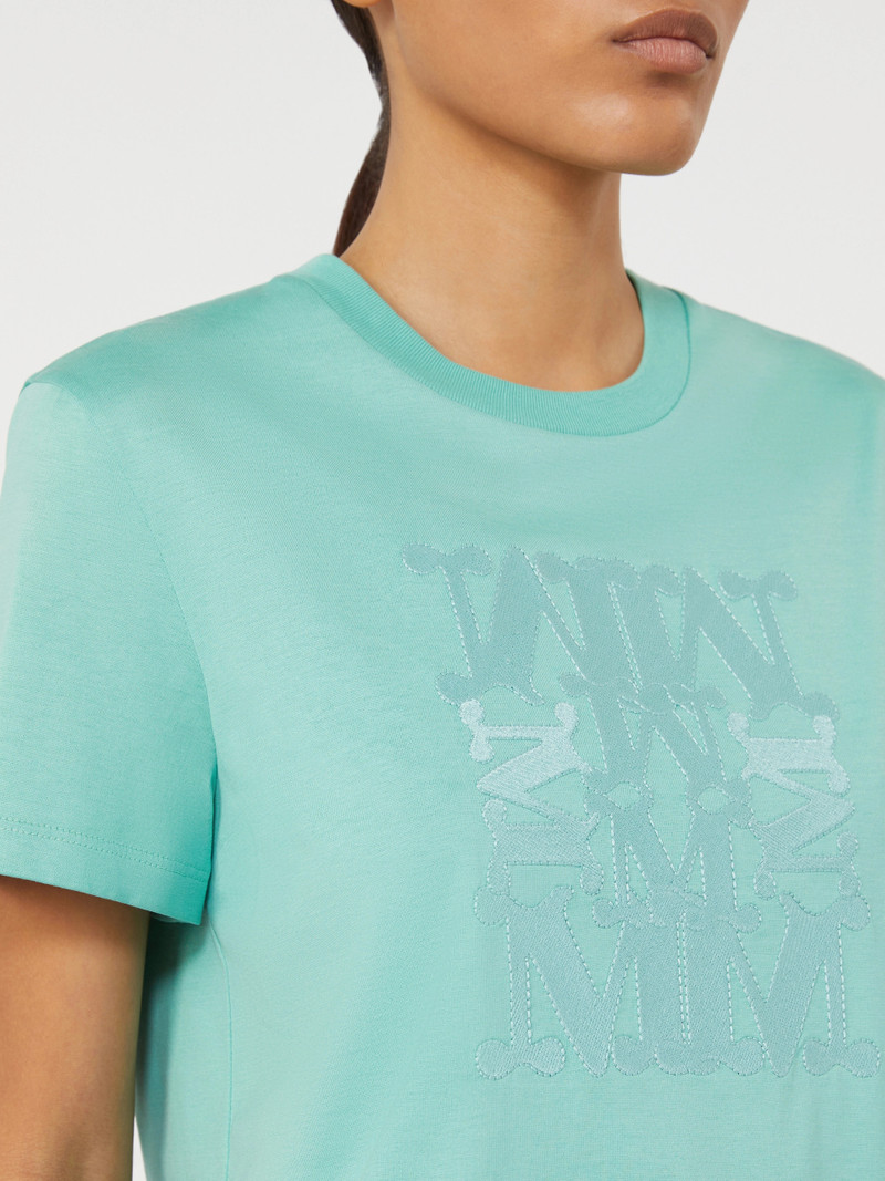 GIOVANE Jersey logo T-shirt - WATER 5