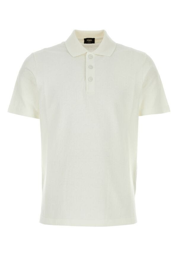 Tシャツ・カットソー FENDI White Piquet Polo Shirt Polo shirt Cotton White | Fendi