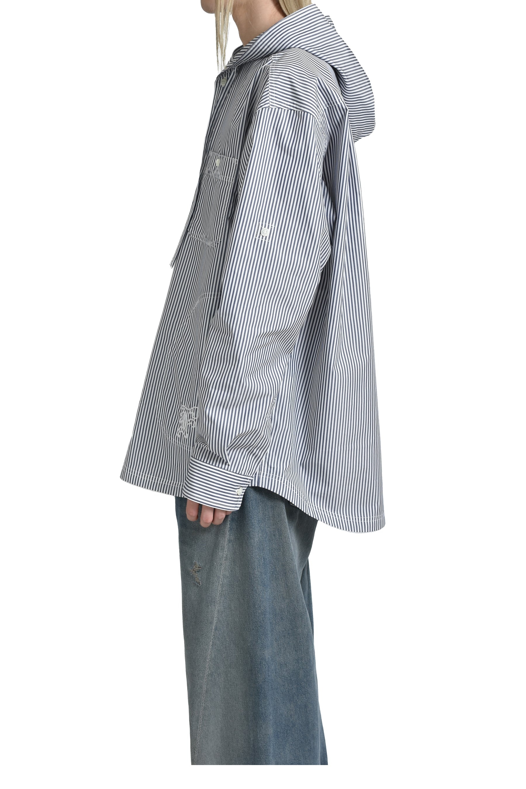 HOODED SHIRT / BLU STRIPES - 3