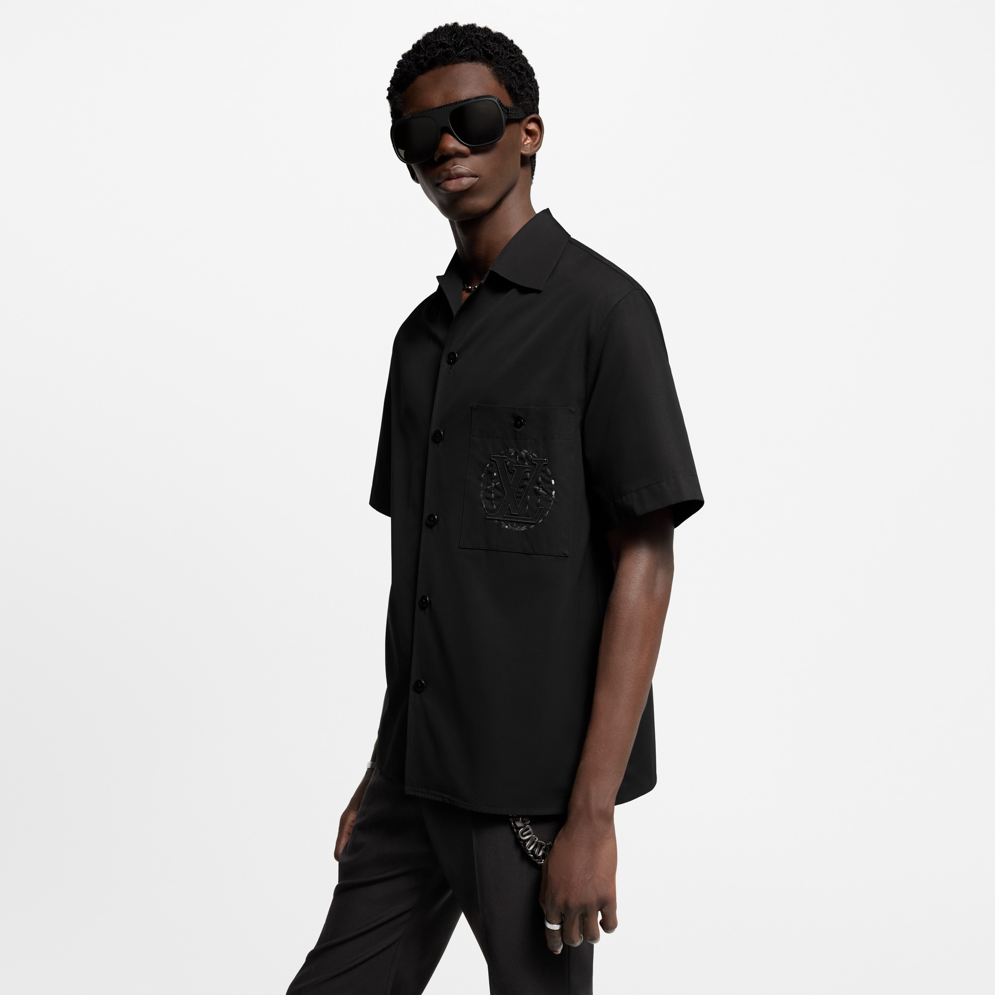 Embroidered Short-Sleeved Cotton Shirt - 2