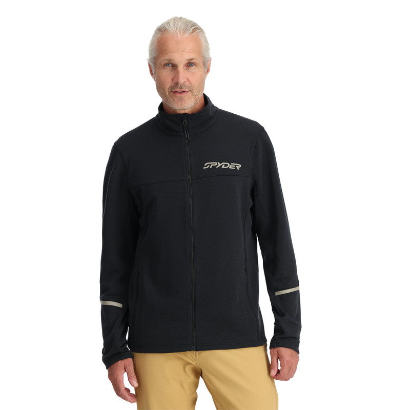 Mens Speed Fleece Full Zip Jacket - Black 1