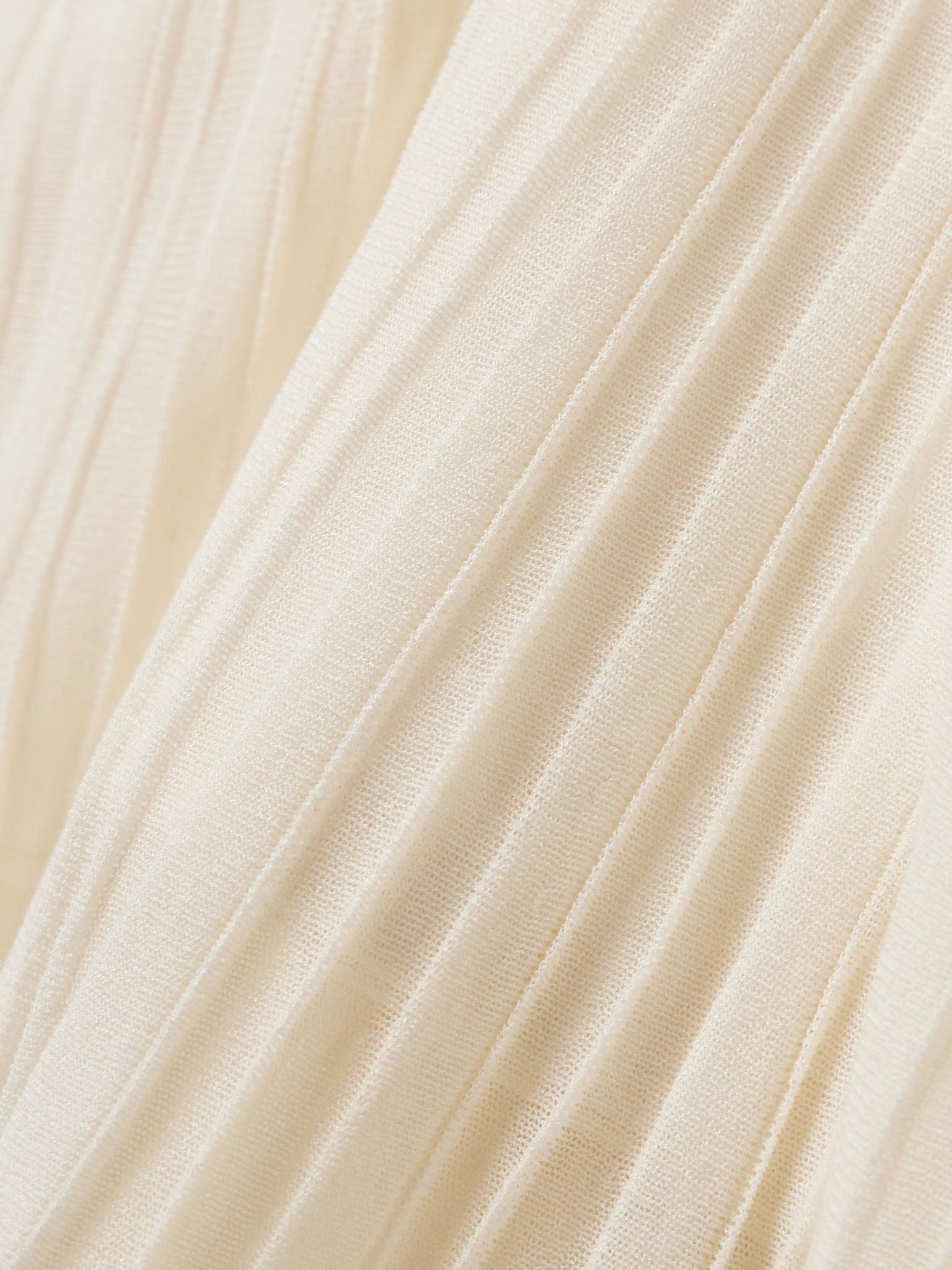 Gisole paneled pointelle-knit turtleneck maxi dress Ecru - 4