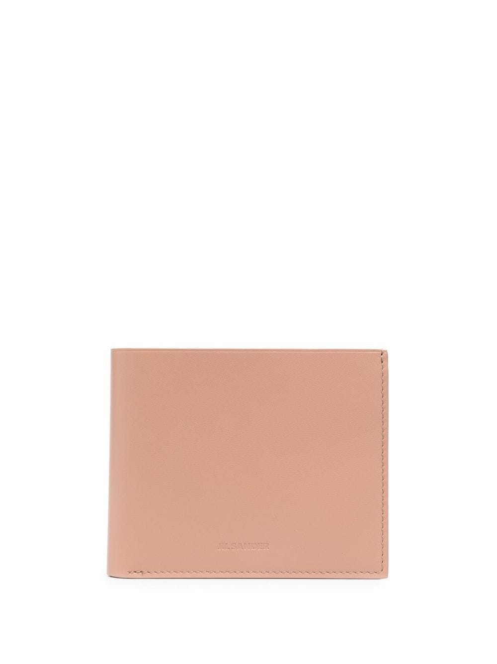 leather embossed-logo wallet - 1