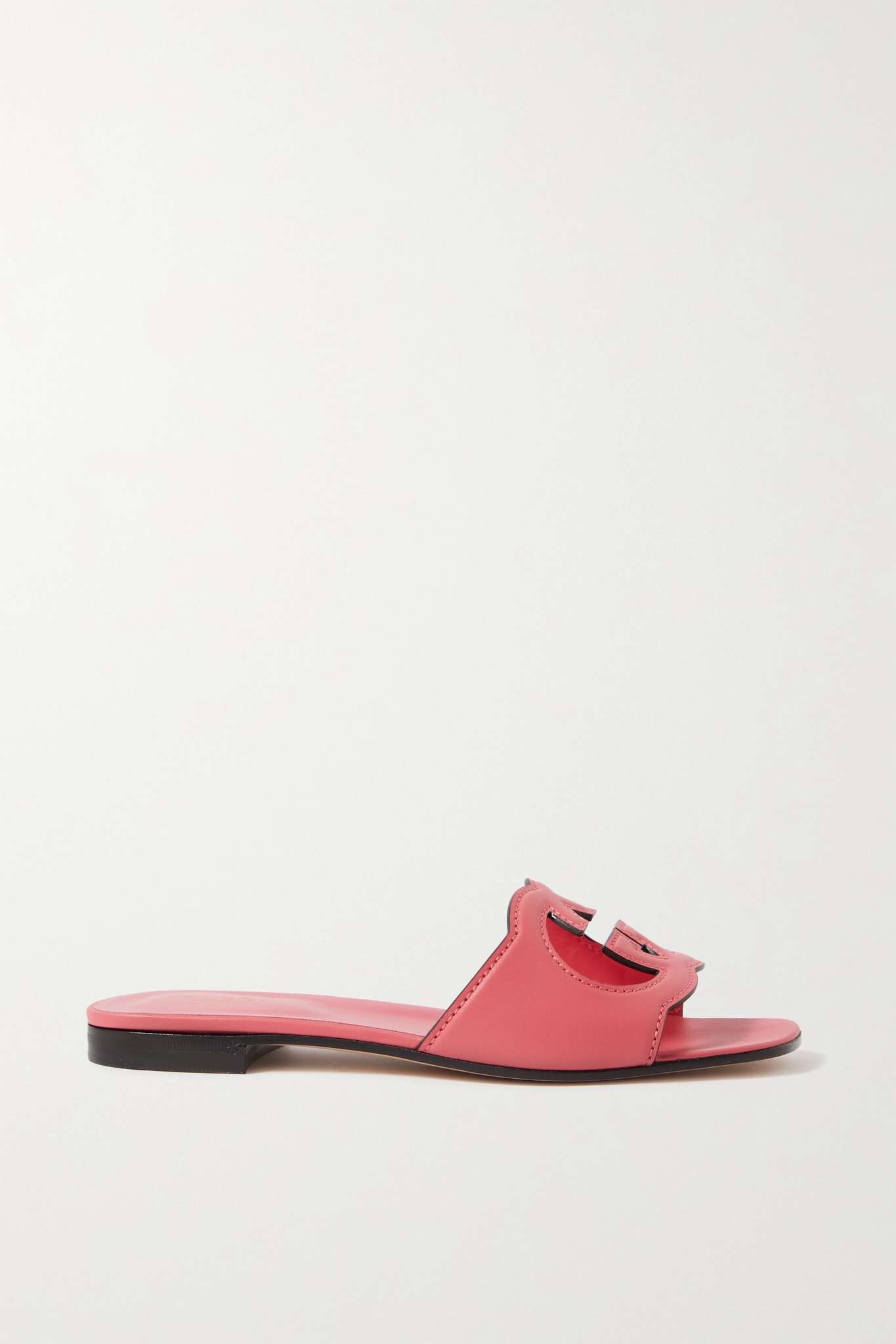 Cutout leather slides - 1