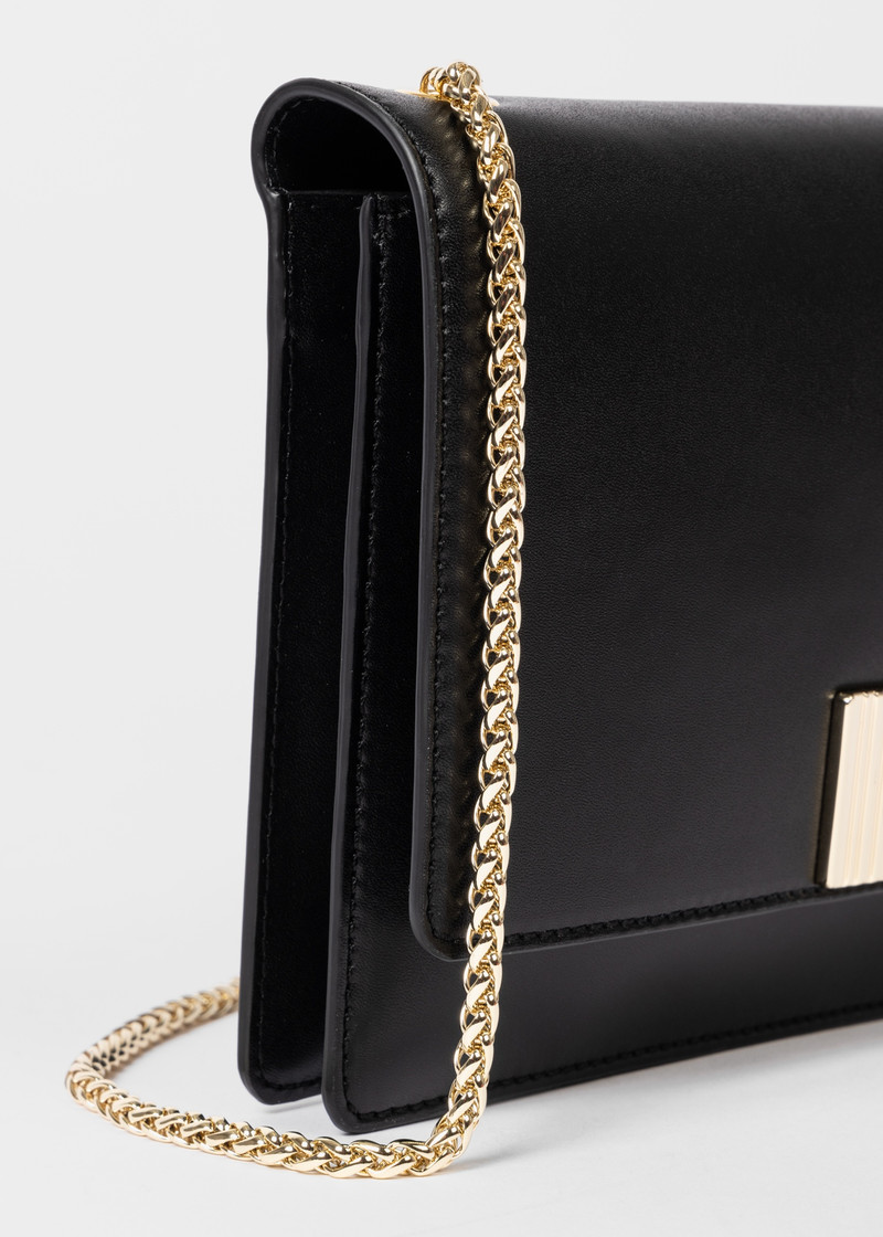 Women's Black Gold Chain Evening Bag 3