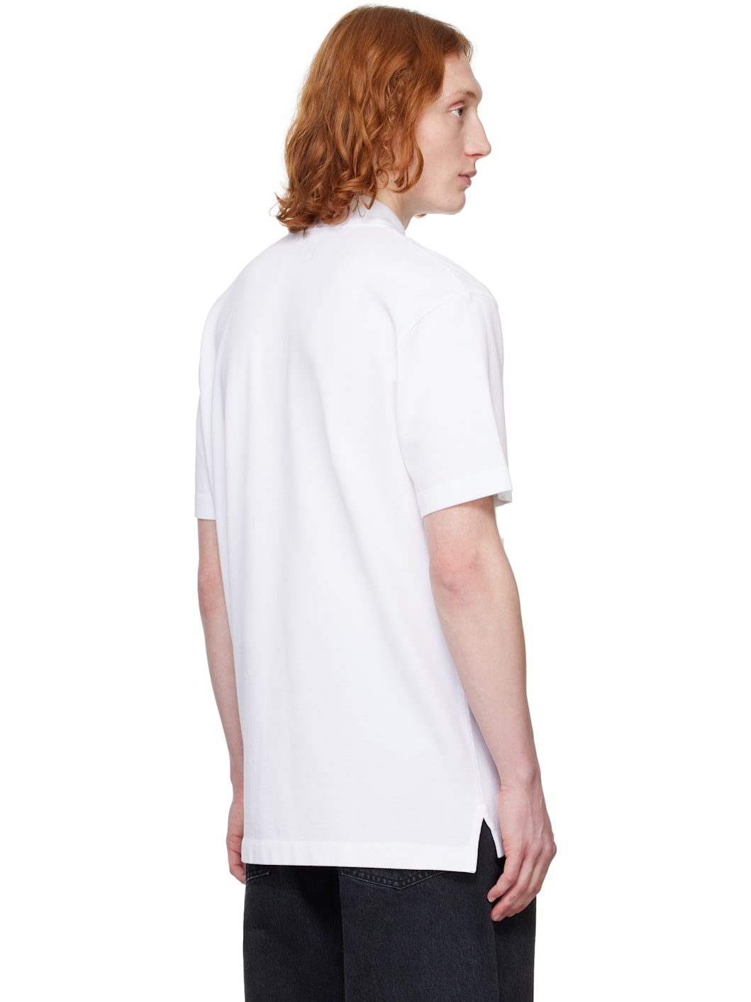 White Bold Fox Head Patch Comfort Polo - 3