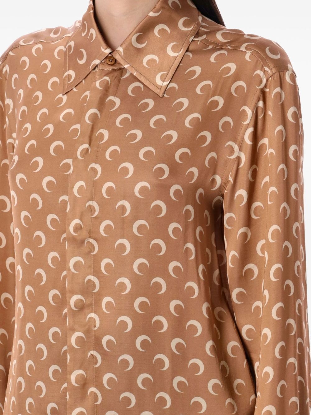 crescent moon-print shirt - 4