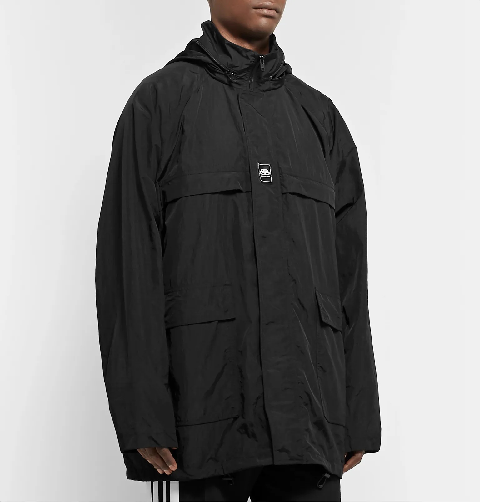 Oversized Logo-Appliquéd Shell Jacket - 4