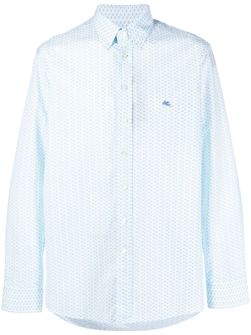 monogram embroidered-logo shirt - 1