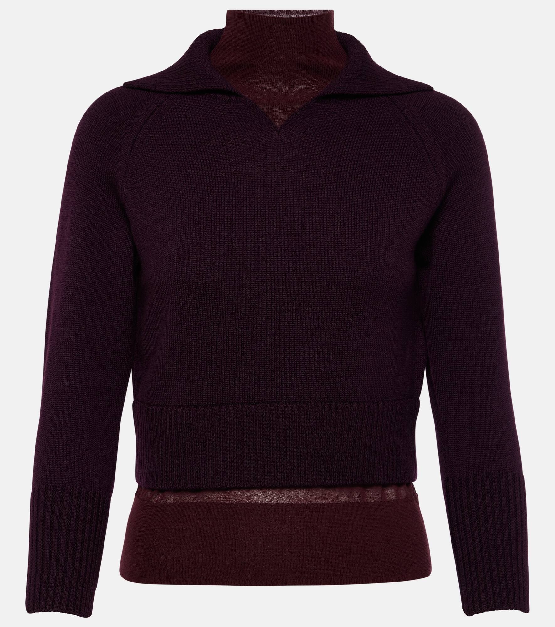 Layered wool sweater - 1