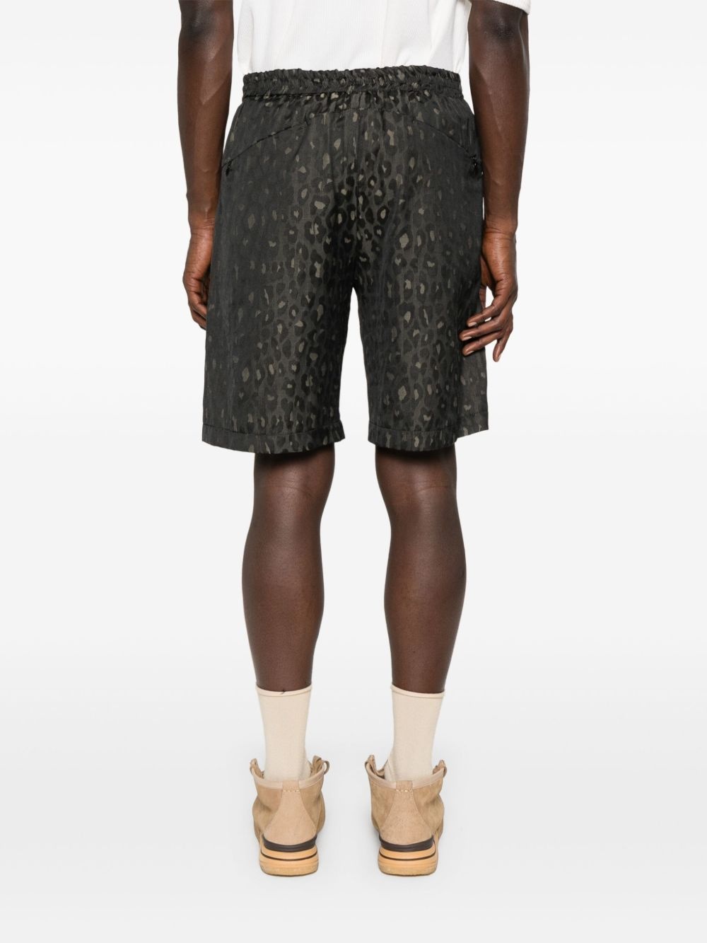 leopard-print shorts - 4