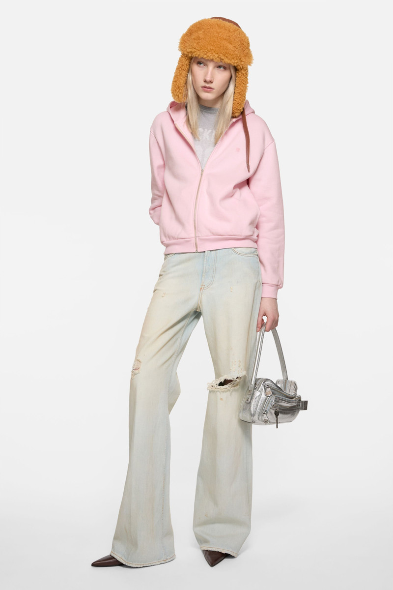 Acne Studios Hooded zipper sweater - Blossom pink outlook