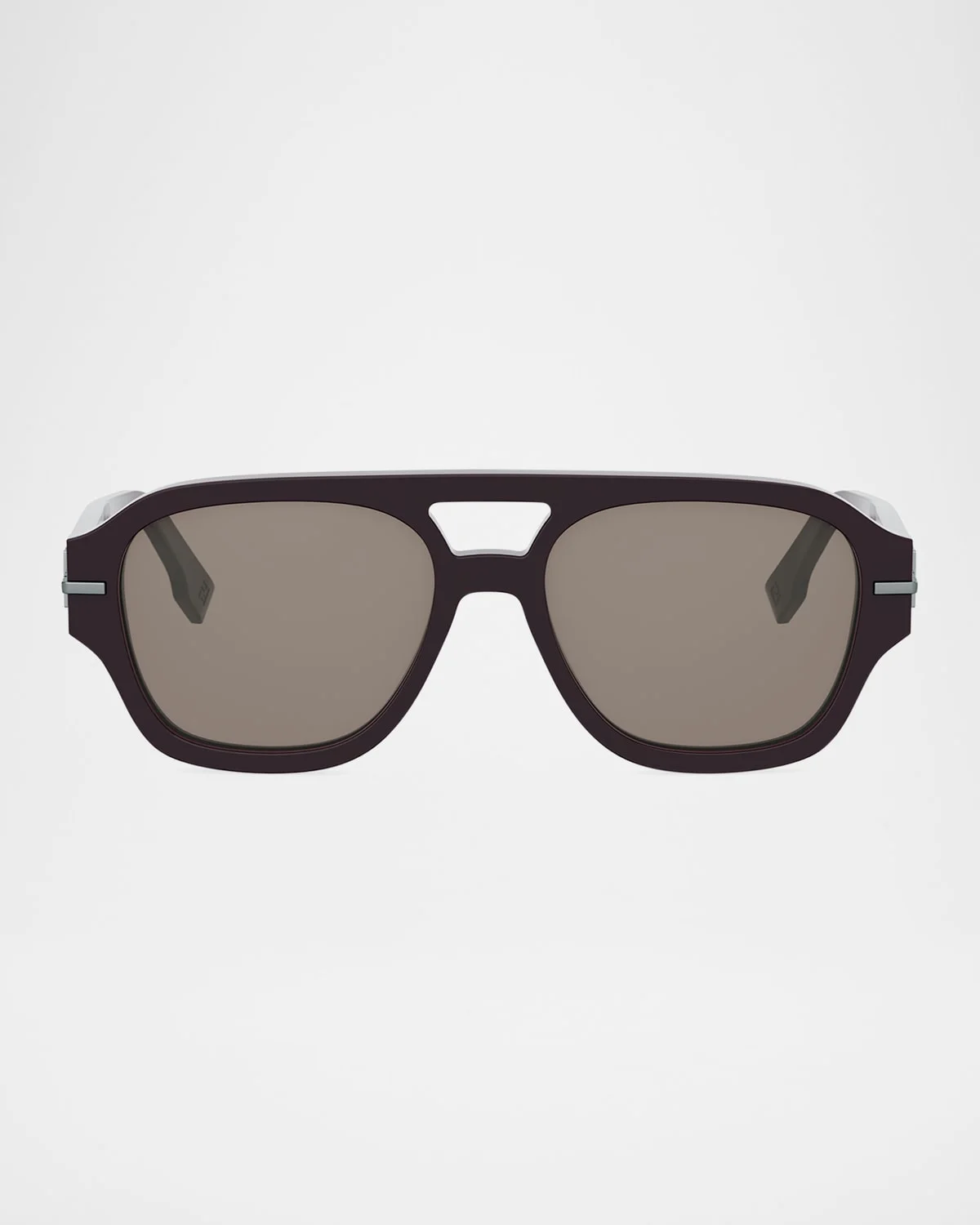 Men's Fendigraphy Metal Logo Acetate Square Sunglasses - 1