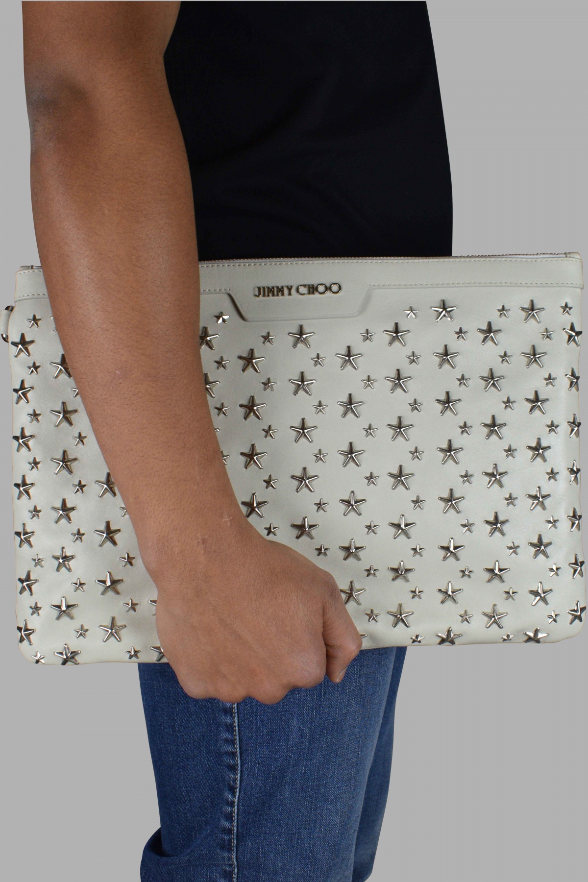 JIMMY CHOO Derek clutch bag REVERSIBLE