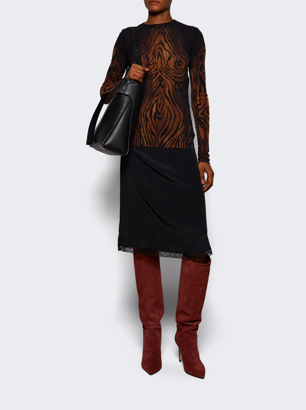 Suede Stiletto Boot 85 Brandy - 3