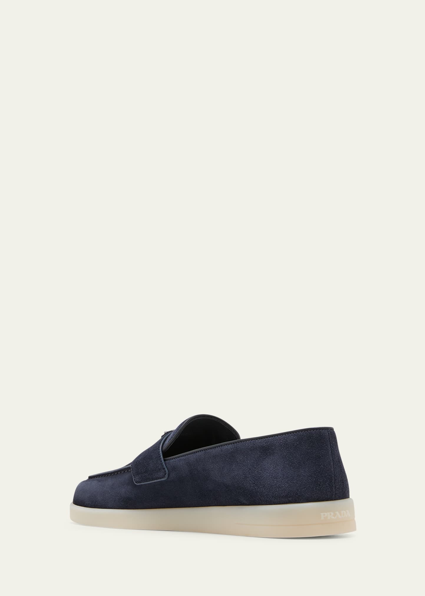Men's Saint Tropez Triangle Logo Suede Loafers - 2