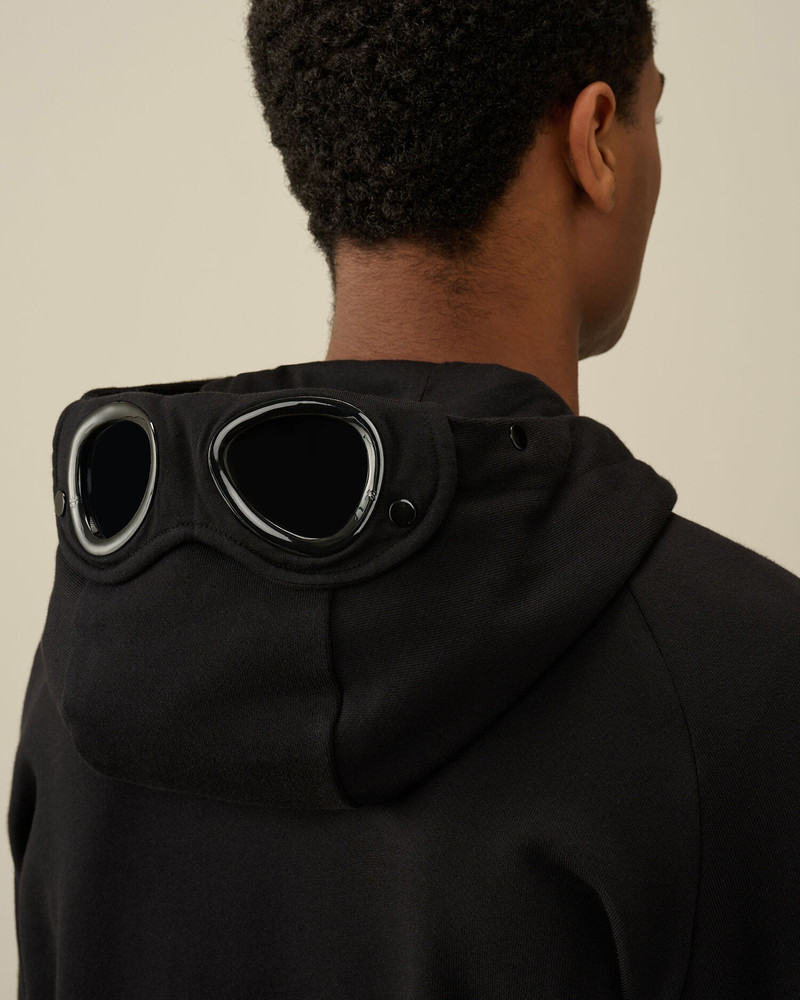 Diagonal Raised Fleece Goggle Zipped Hoodie 4