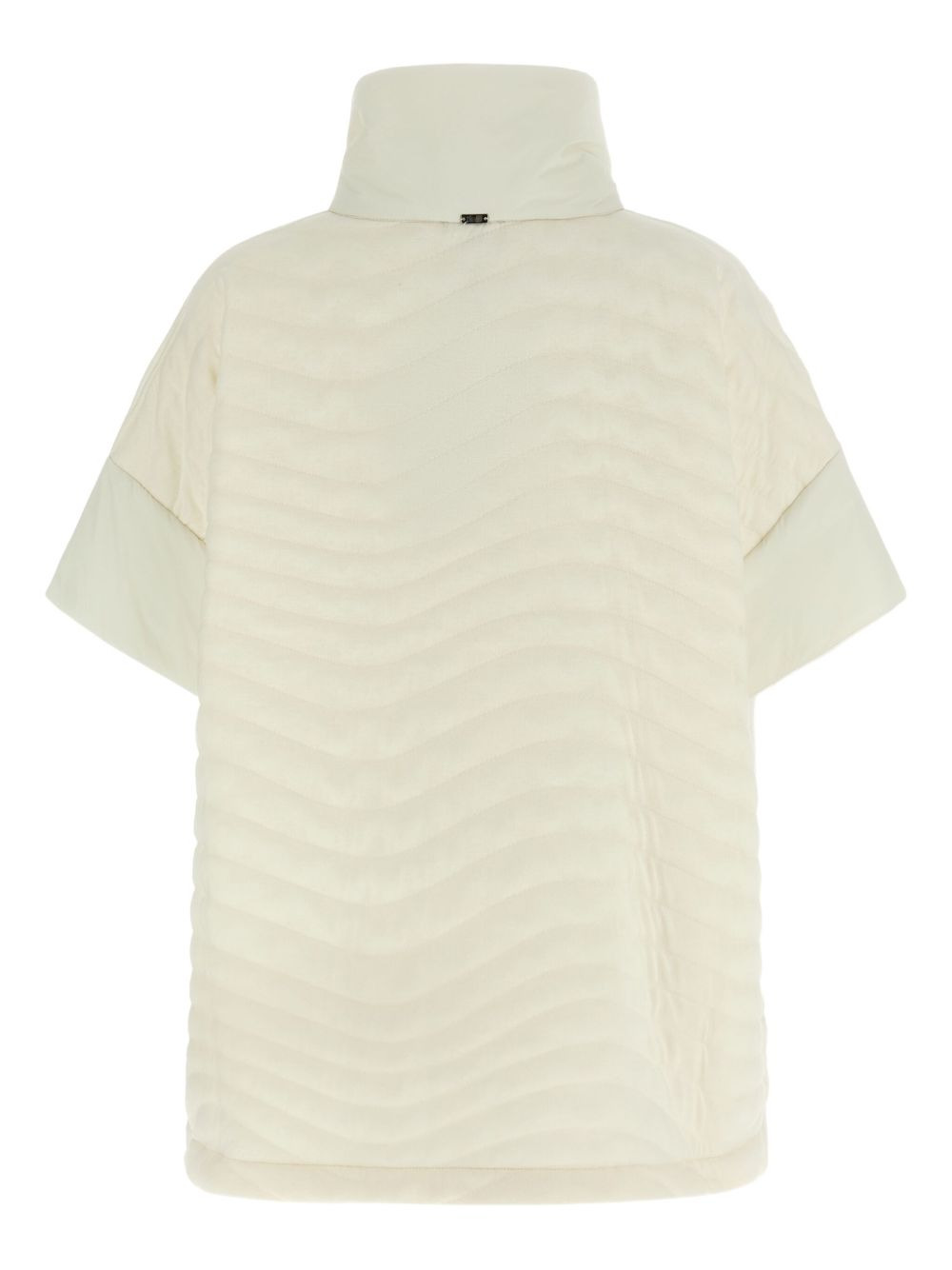 wave-effect padded poncho - 2