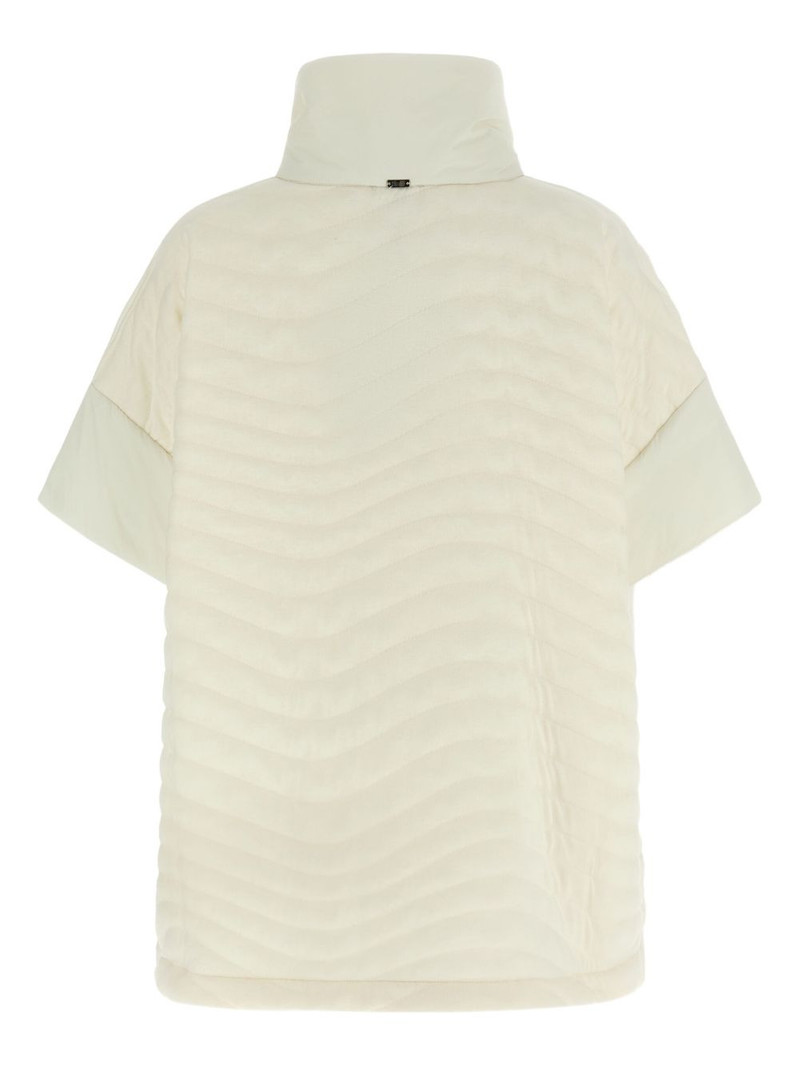 Herno wave-effect padded poncho outlook