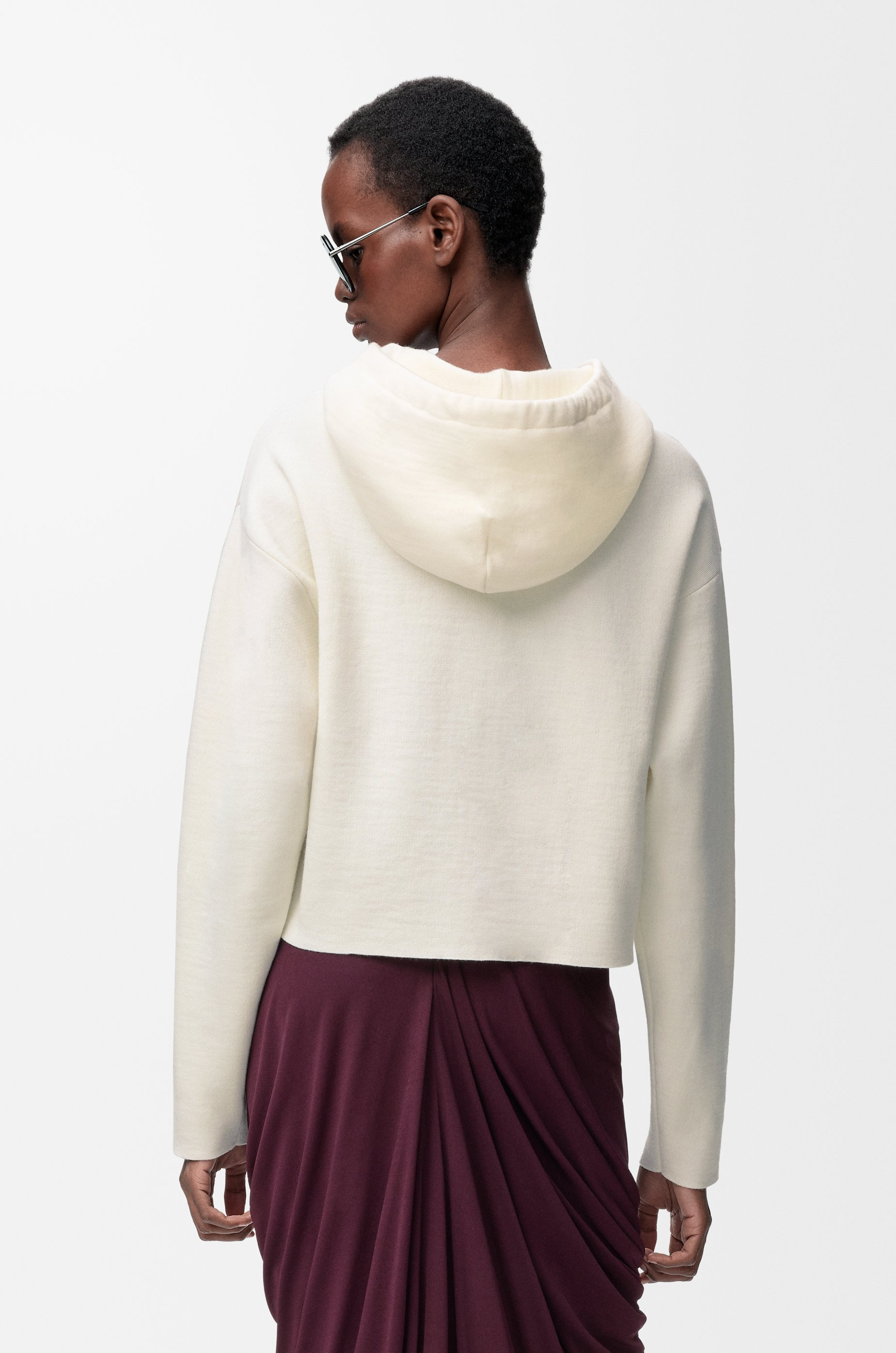 Zip-up hoodie in wool - 4