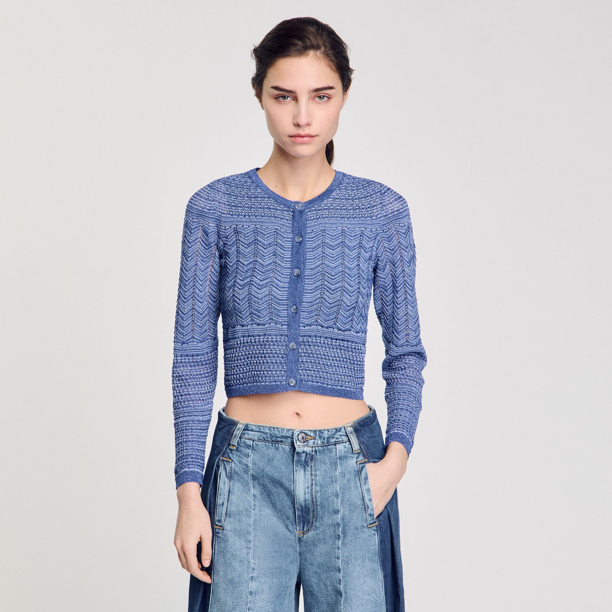 GLITTER KNIT CARDIGAN - 4