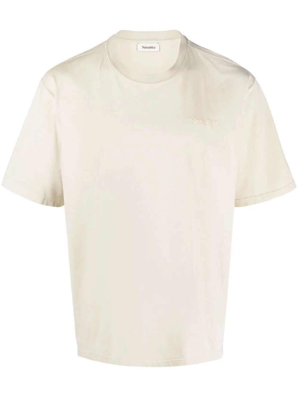 logo-embroidered cotton T-shirt - 1