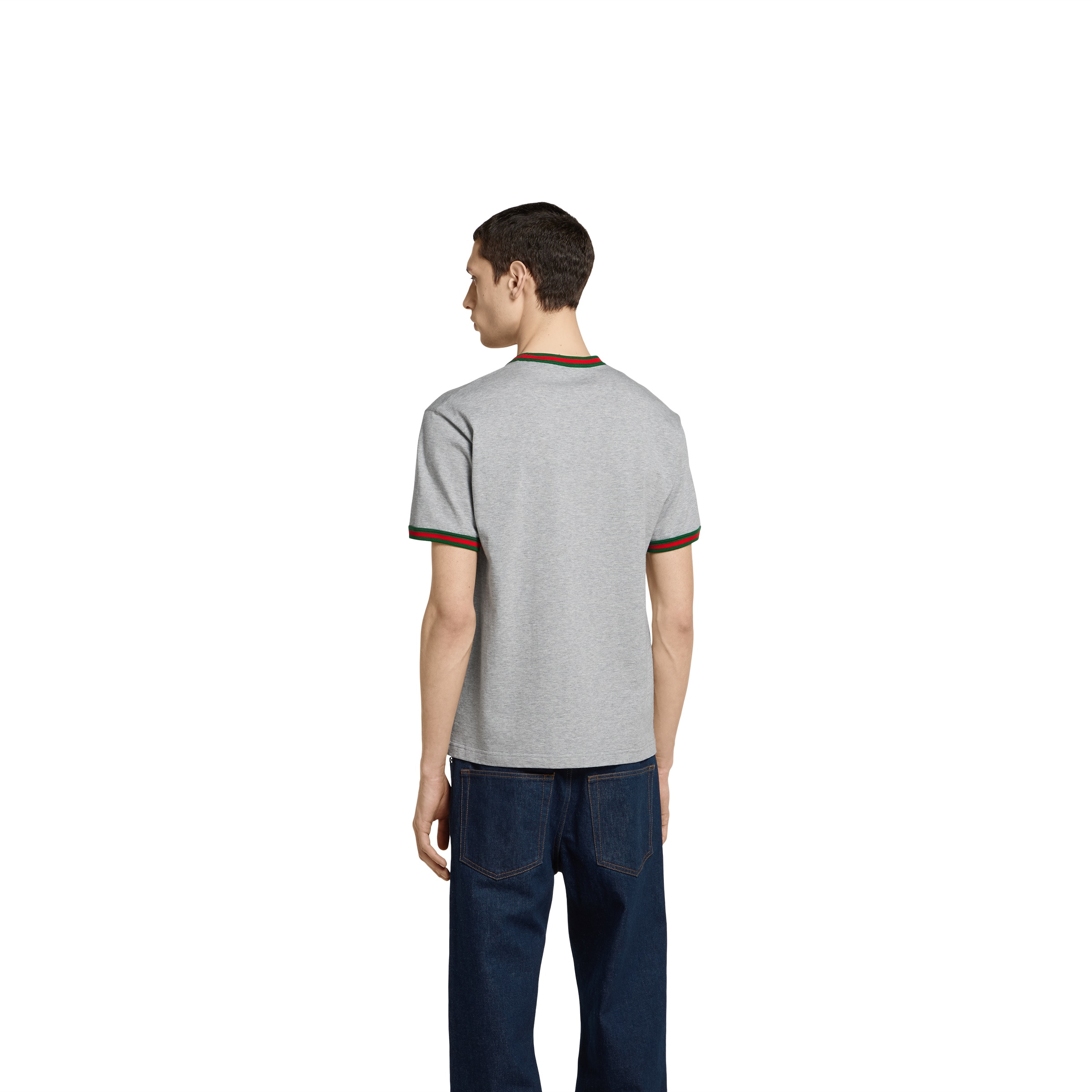 Cotton jersey T-shirt with embroidery - 4