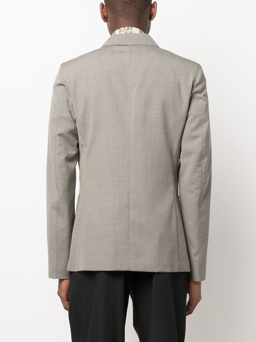 single-breasted cotton blazer - 5