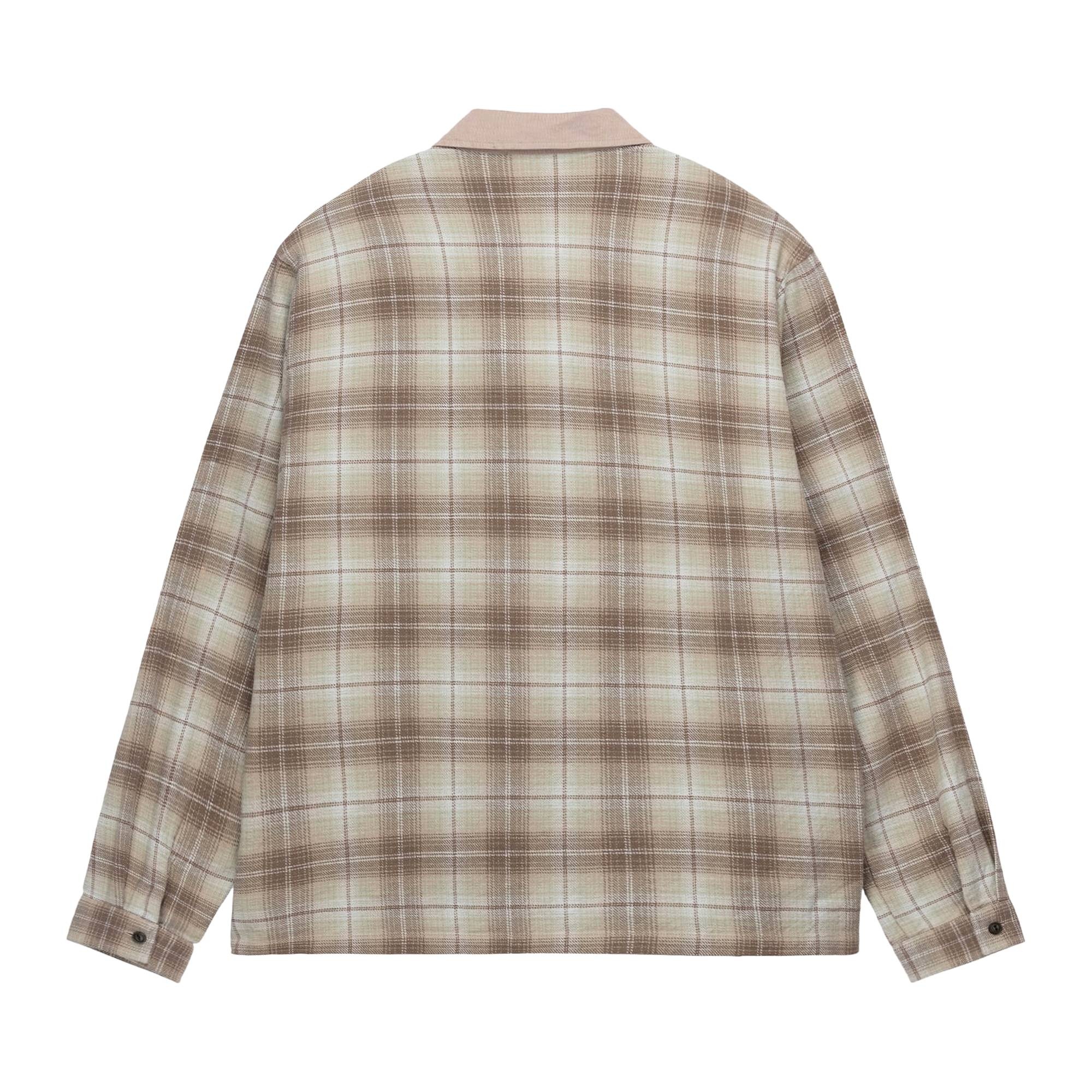 Stussy Frank Plaid Zip Shirt 'Tan' - 2