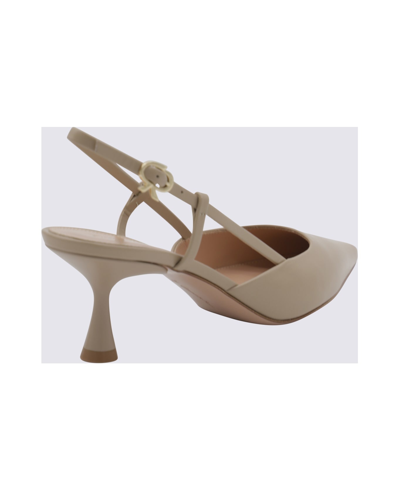Beige Leather Pumps - 2