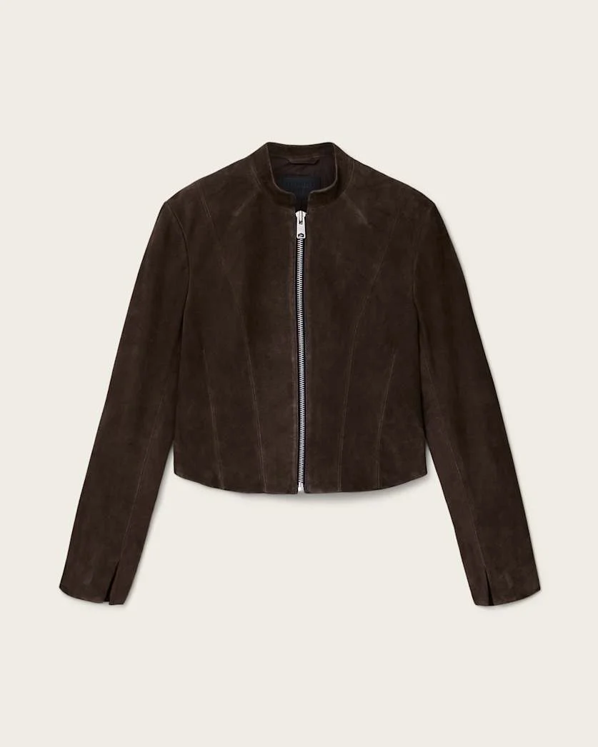 SADLER FITTED SUEDE JACKET - 1