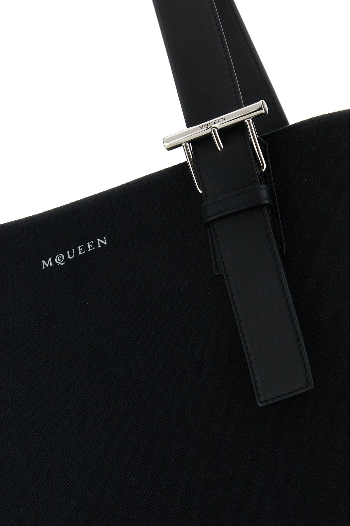 Black canvas shopping bag - 4