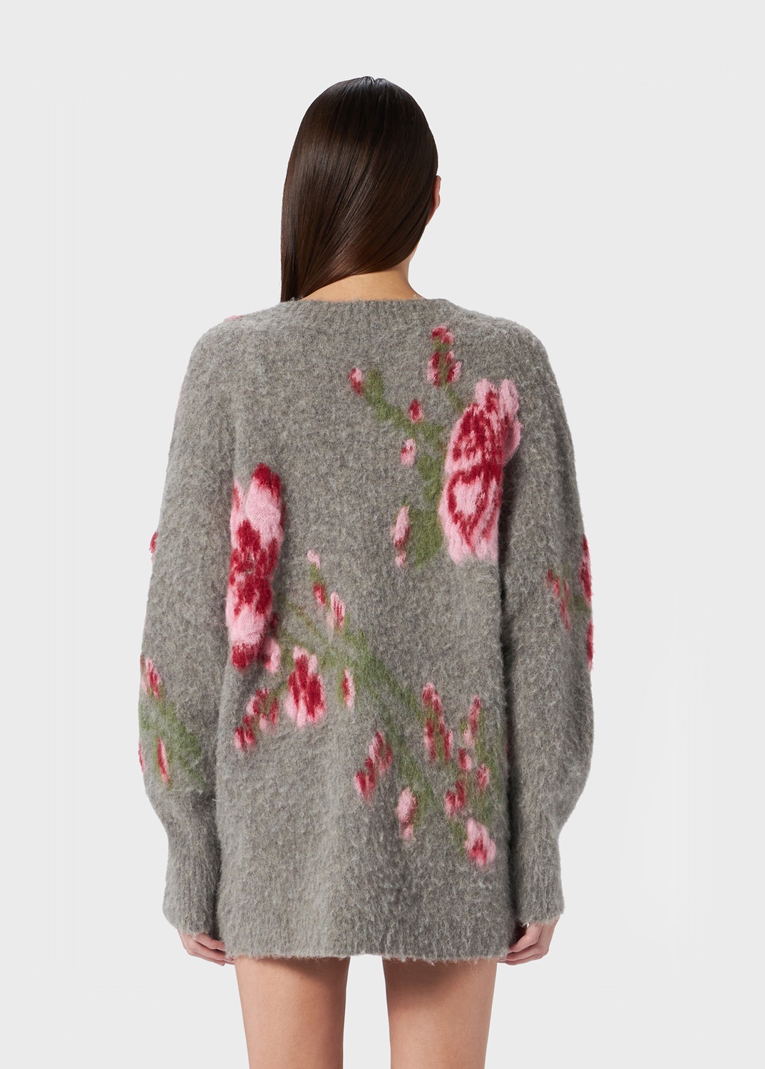 CARDIGAN WITH JACQUARD ROSES - 4