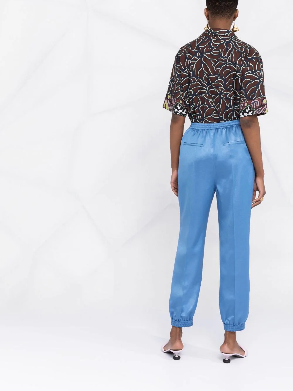 tapered satin trousers - 6