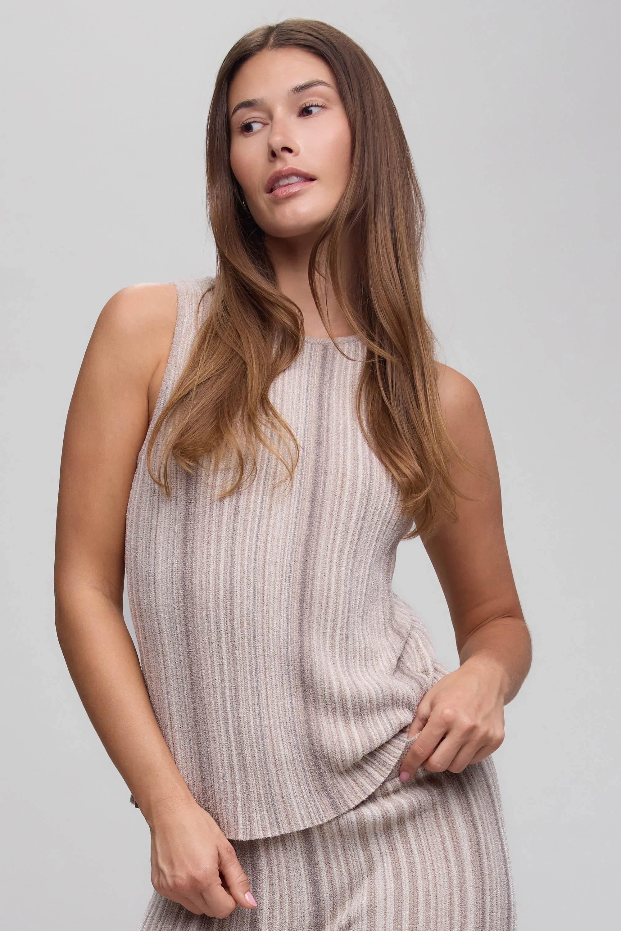 CozyChic Ultra Lite® Lurex Rib Tank - 1