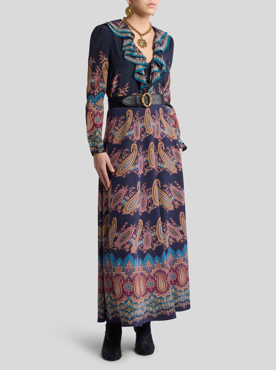 SILK SHIRT WITH PLACED PRINT - 4