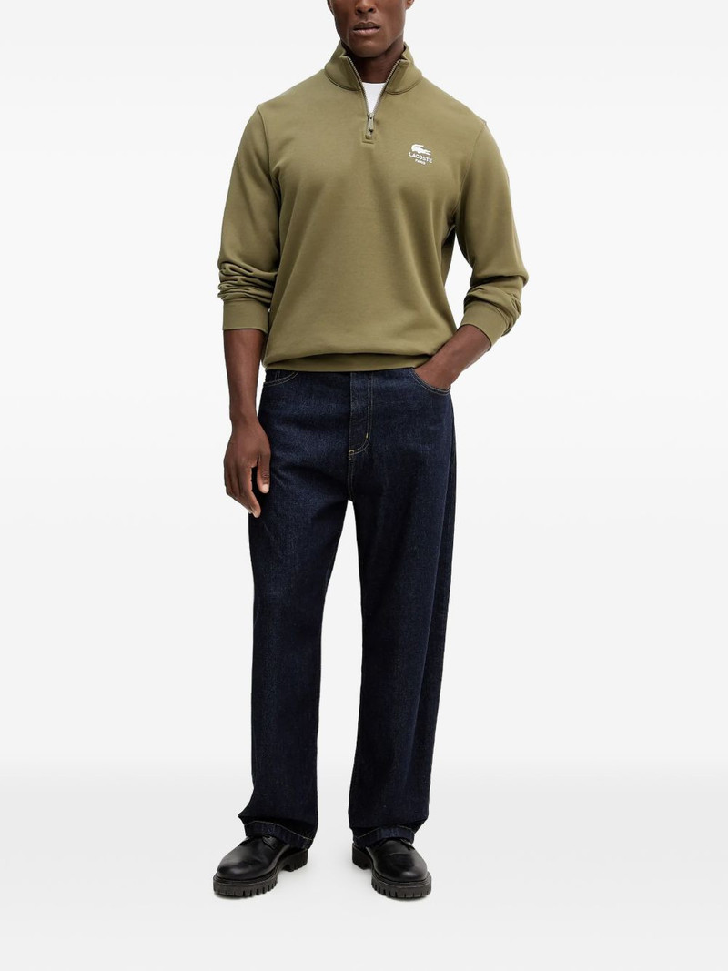 LACOSTE half-zip logo sweater outlook