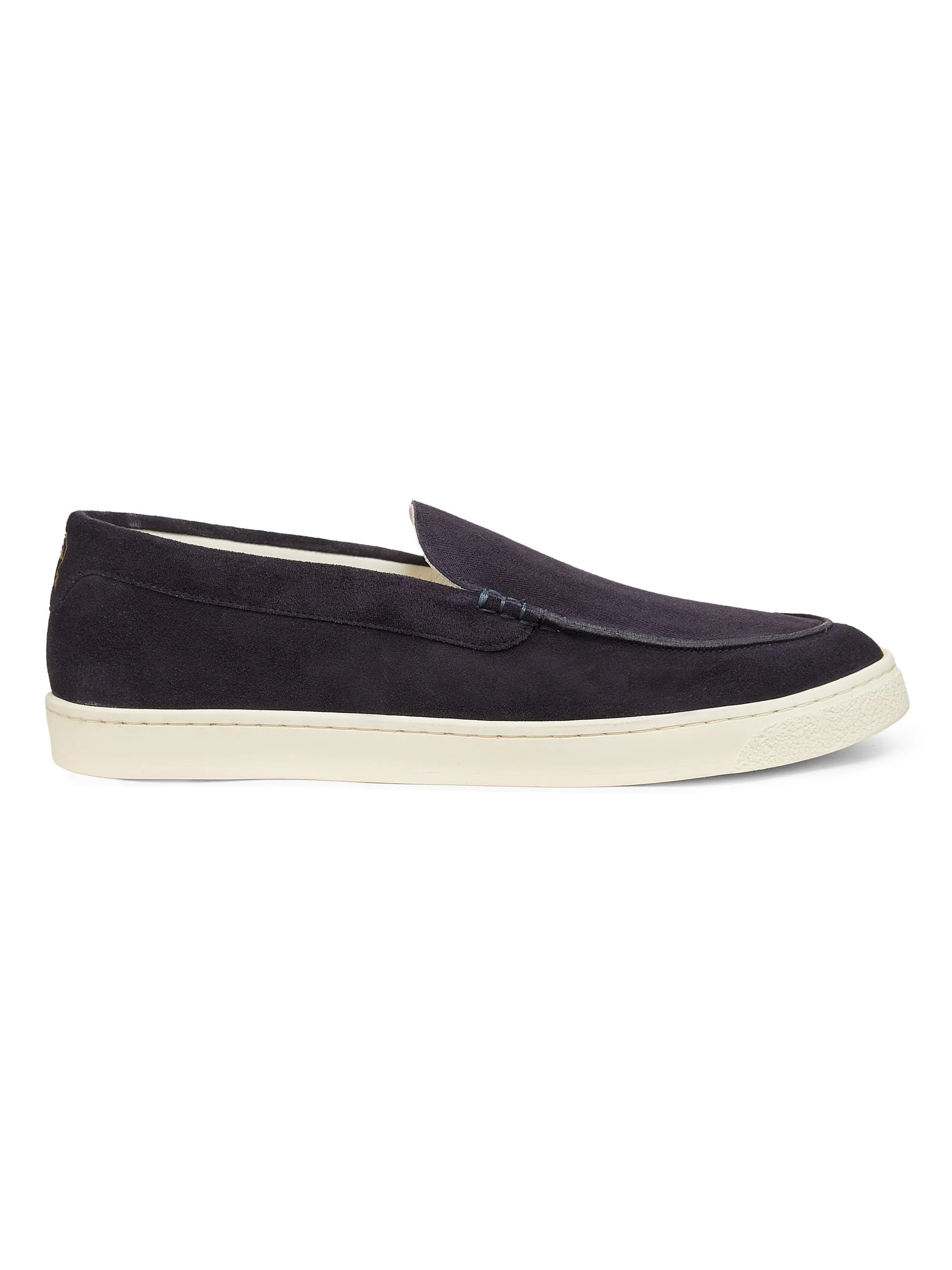 Men's Leather Slip-On Loafers - Deep Blue - 1